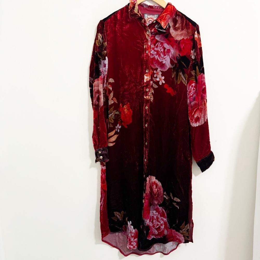 Johnny Was Coralie Velvet Relaxed Overshirt - Picture 2 of 9
